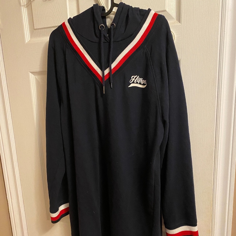 Hooded Tommy Hilfiger Sweater Dress - Size L/XL